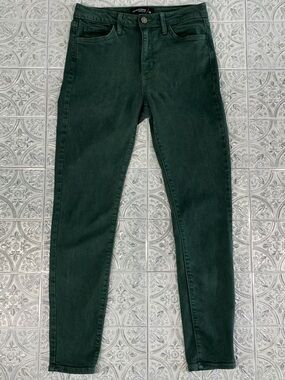 Just Black Dark Green Mid-Rise Skinny Jeans Size 28